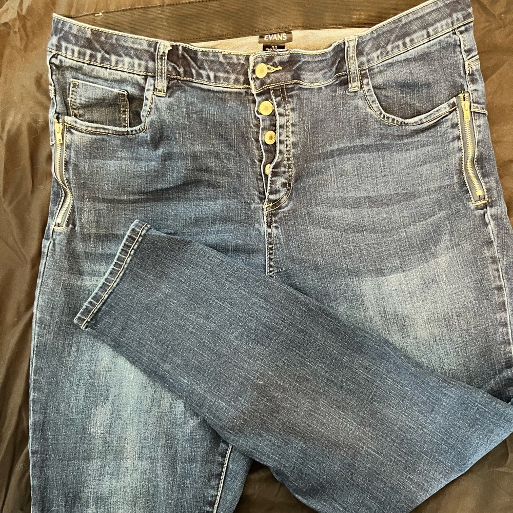 Evans Women's Blue Skinny Jeans